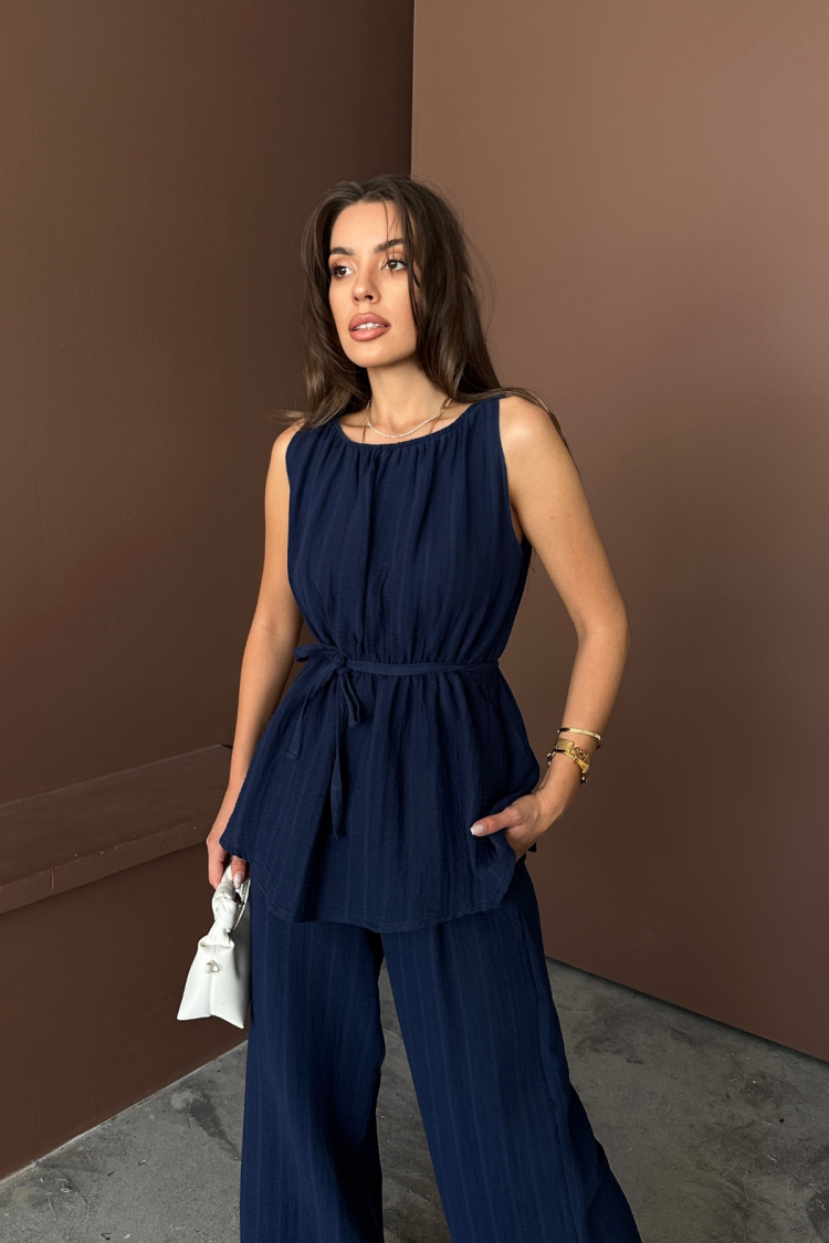 Set - Elegant Sleeveless Palazzo