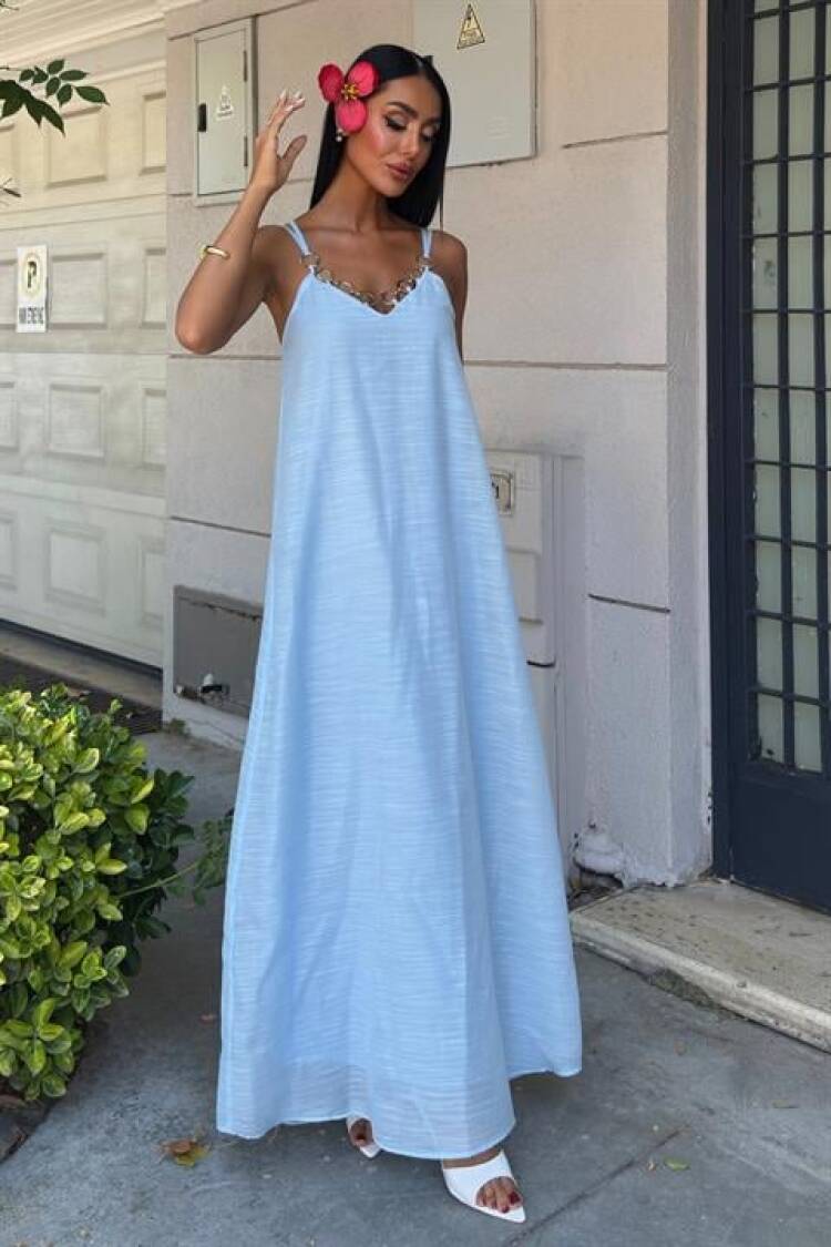 Elegant Slip Dress With Cap Sleeves