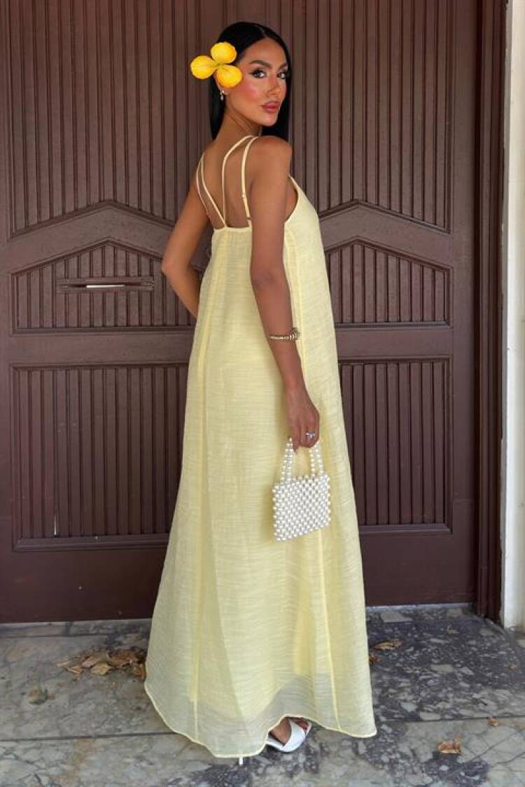 Slip Dress With Cap Sleeves