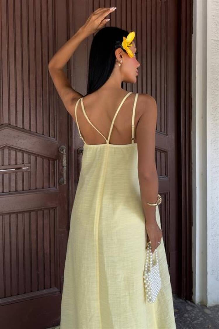 Slip Dress With Cap Sleeves
