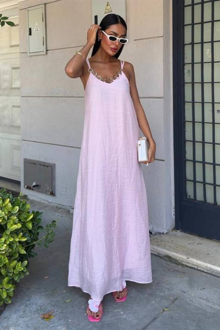 Sleeveless V-Neck Floor Length Slip Dress - Brand: Sobe Istanbul - Women's Clothing Wholesale - Globality Store