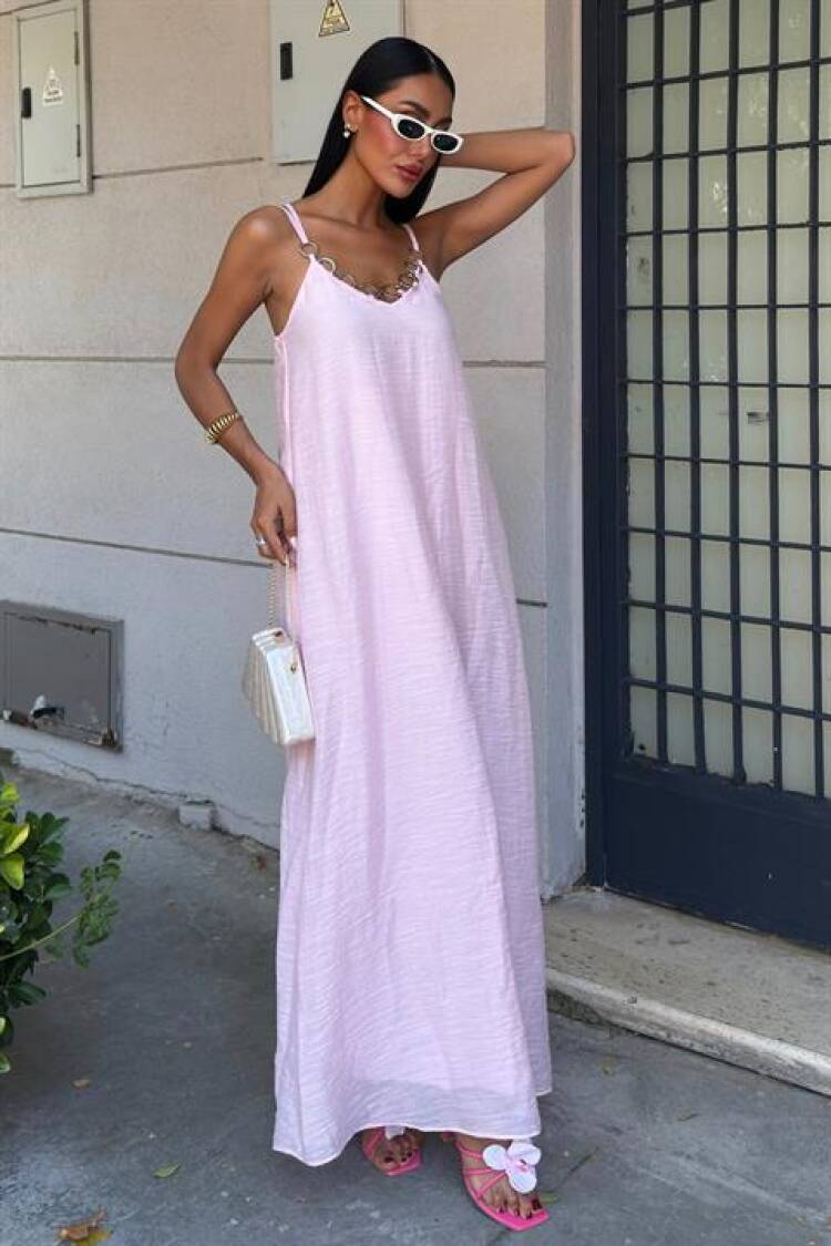 Sleeveless V-Neck Floor Length Slip Dress
