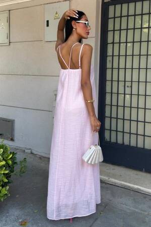 Sleeveless V-Neck Floor Length Slip Dress - Brand: Sobe Istanbul - Women's Clothing Wholesale - Globality Store