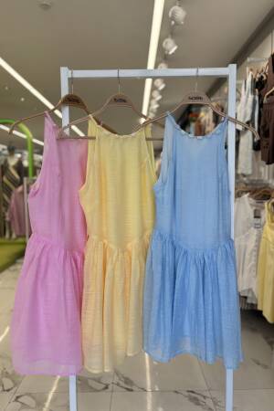 Sleeveless Skater Dress With Halter Neck - Brand: Sobe Istanbul - Women's Clothing Wholesale - Globality Store