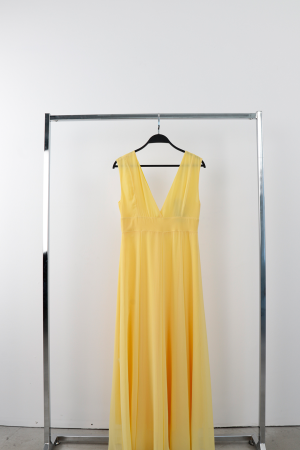 C01y52101054 Dress Deep V Neck Chiffon - Brand: Cream Rouge - Women's Clothing Wholesale - Globality Store
