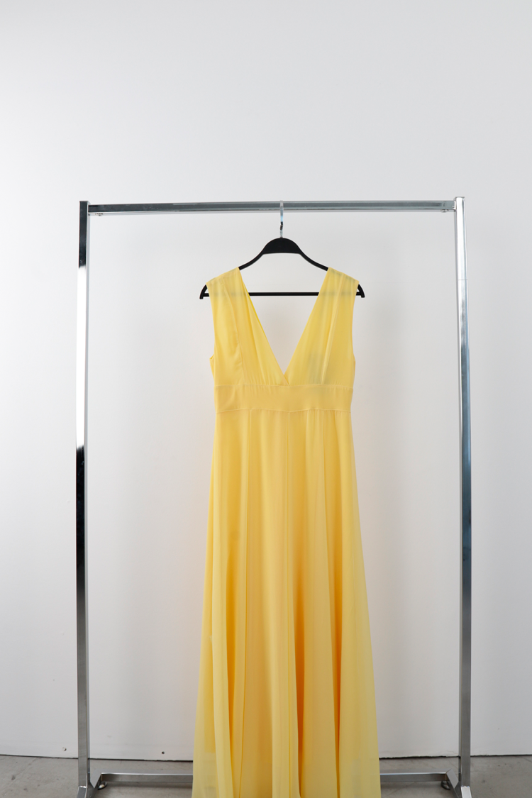 C01y52101054 Dress Deep V Neck Chiffon - Brand: Cream Rouge - Women's Clothing Wholesale - Globality Store