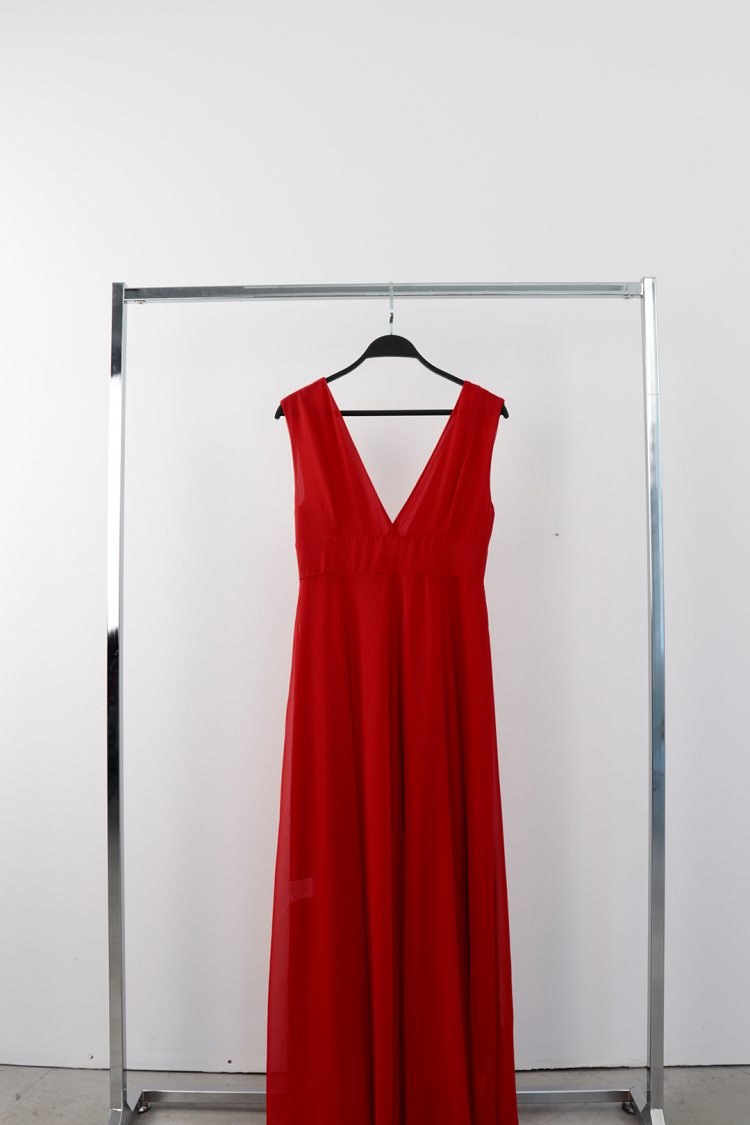 C01y52101054 Dress Deep V Neck Chiffon - Brand: Cream Rouge - Women's Clothing Wholesale - Globality Store