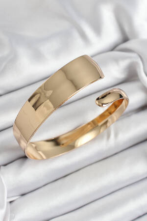 Brass Cuff Pattern Gold Color Women's Waist Bracelet - Brand: Ebijuteri - Women's Clothing Wholesale - Globality Store