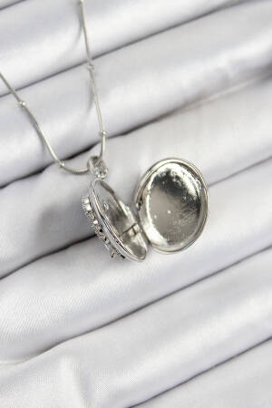 316l Steel Chain Openable Phoenix Model Zircon Stone Silver Color Women Necklace - Brand: Ebijuteri - Women's Clothing Wholesale - Globality Store