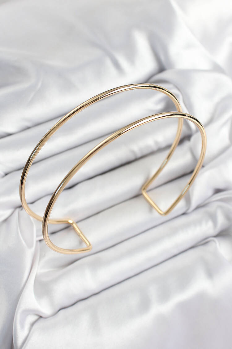 Brass Double Look Pattern Gold Color Women's Waist Bracelet - Brand: Ebijuteri - Women's Clothing Wholesale - Globality Store