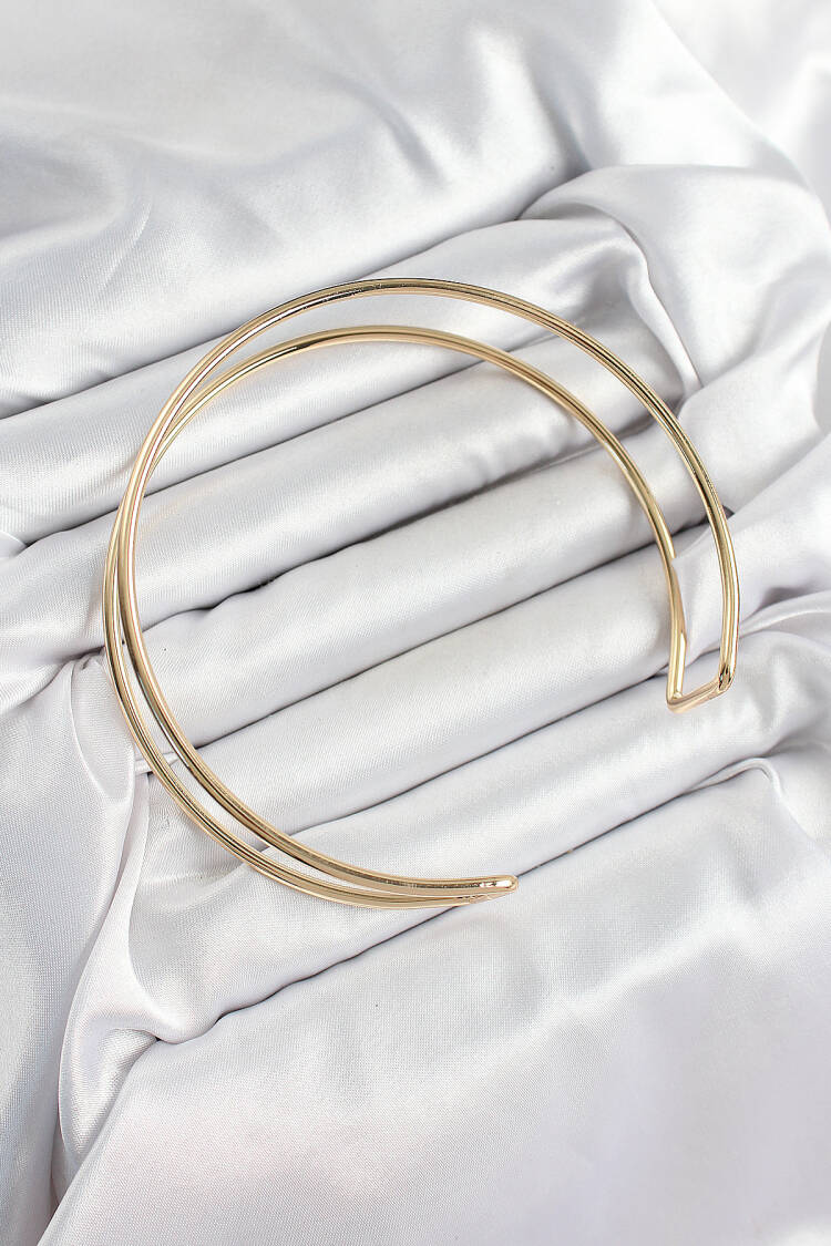 Brass Double Look Pattern Gold Color Women's Waist Bracelet