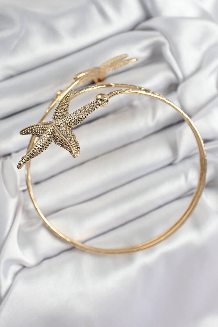 Brass Starfish Model Gold Color Women's Waist Bracelet