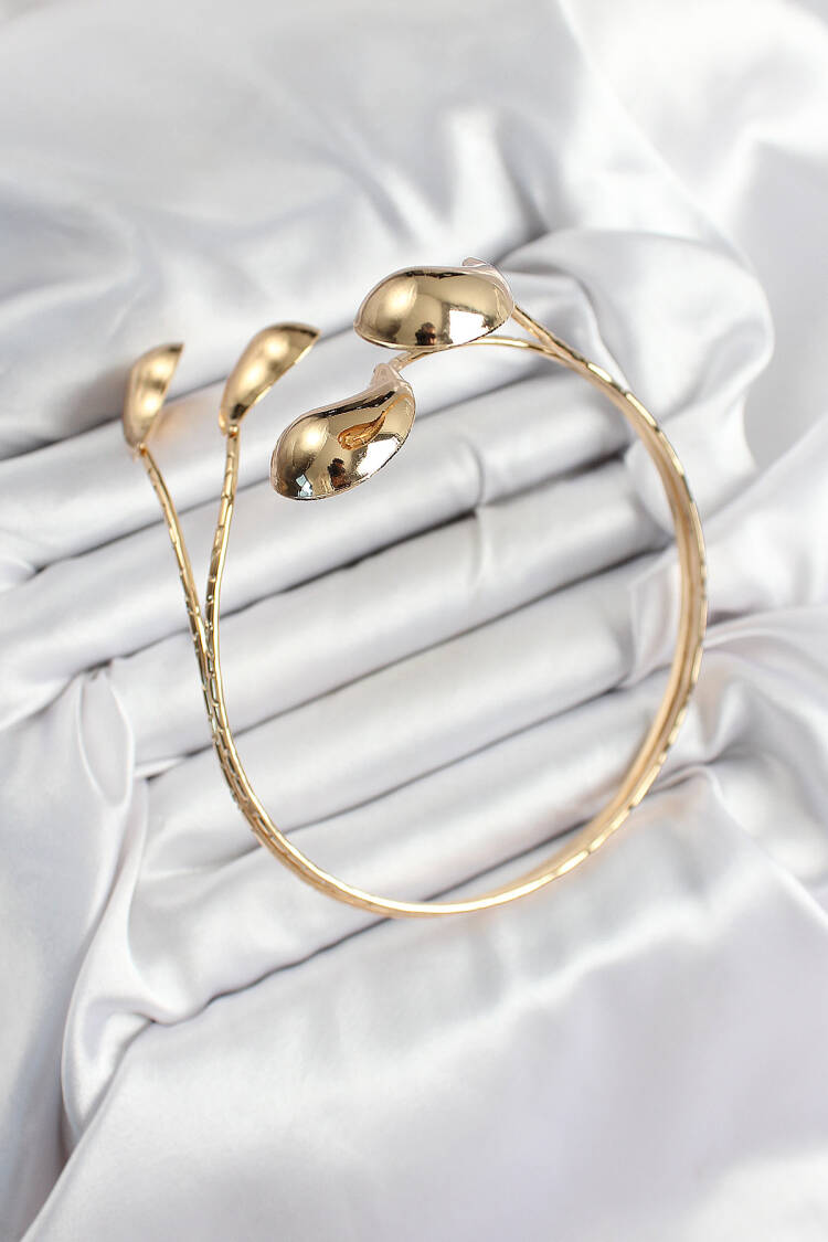 Brass Drop Pattern Gold Color Women's Waist Bracelet