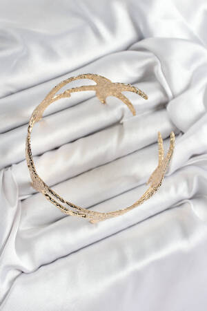 Brass Inline Starfish Model Gold Color Women's Waist Bracelet - Brand: Ebijuteri - Women's Clothing Wholesale - Globality Store