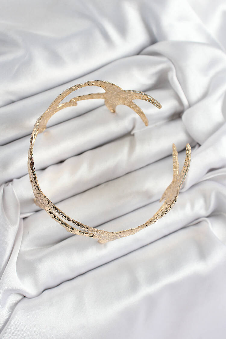 Brass Inline Starfish Model Gold Color Women's Waist Bracelet