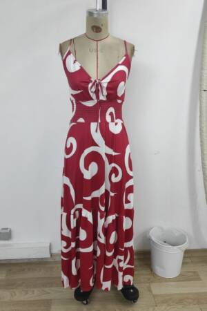 Red Fit And Flare Sleeveless Sweetheart Neck Dress - Brand: Janes - Women's Clothing Wholesale - Globality Store