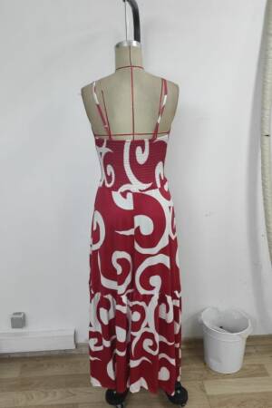 Red Fit And Flare Sleeveless Sweetheart Neck Dress - Brand: Janes - Women's Clothing Wholesale - Globality Store