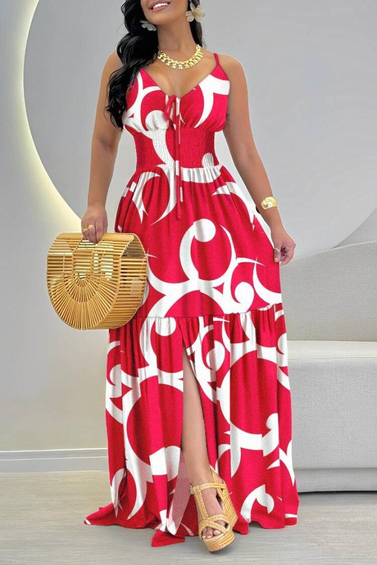 Red Fit And Flare Sleeveless Sweetheart Neck Dress - Brand: Janes - Women's Clothing Wholesale - Globality Store