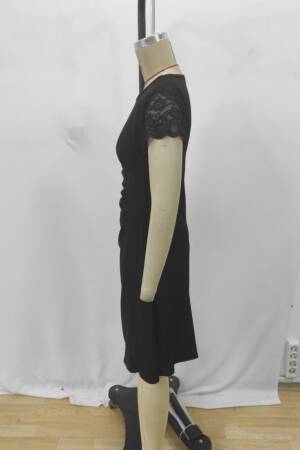 Elegant Black Sheath Dress With Short Sleeves - Brand: Janes - Women's Clothing Wholesale - Globality Store