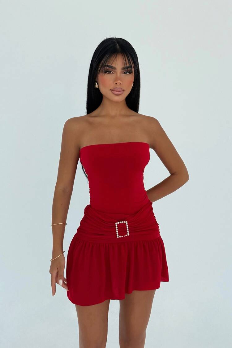 Sexy Glam Strapless Mini Bandeau Dress