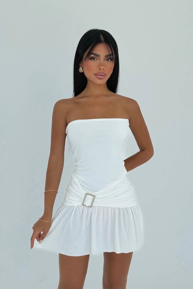 Strapless Mini Slip Dress