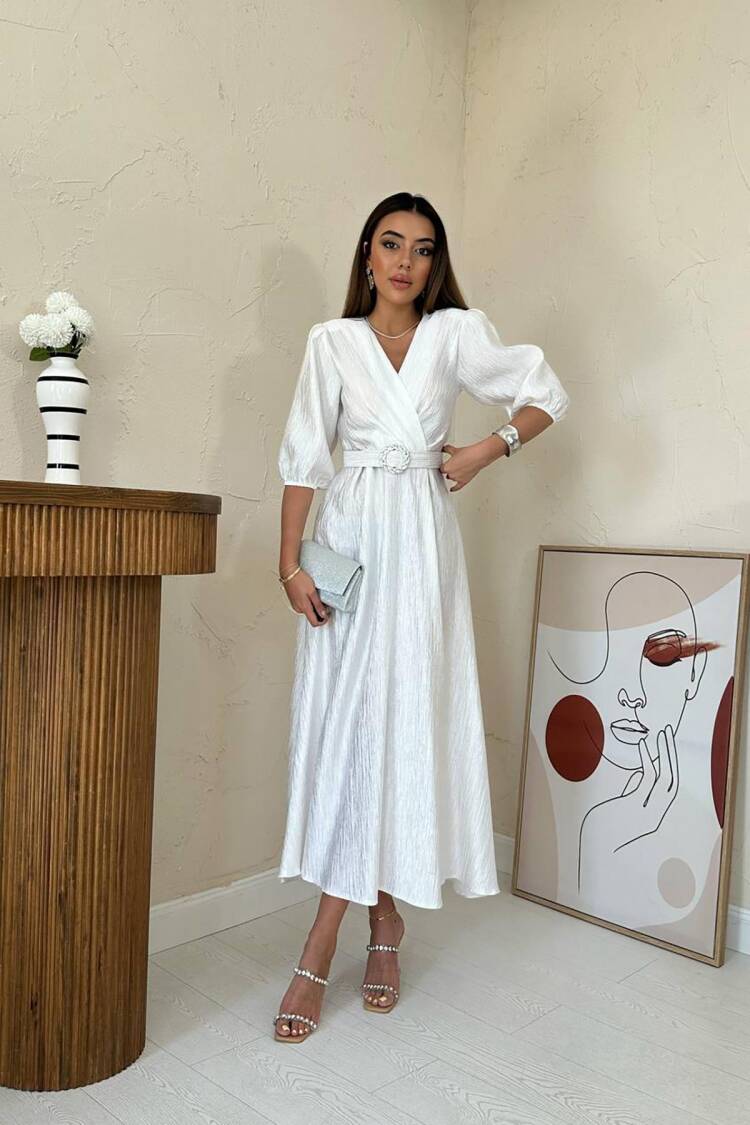 Elegant Formal Vintage Wrap Dress