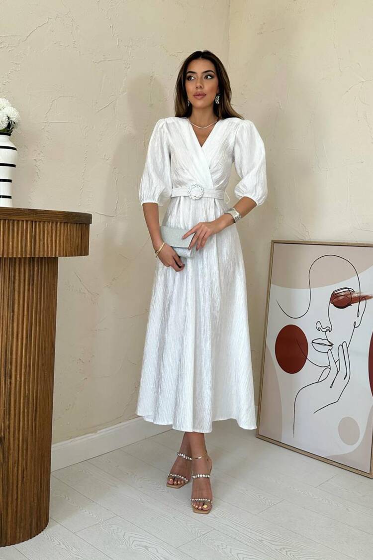 Elegant Formal Vintage Wrap Dress