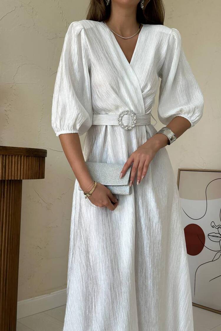 Elegant Formal Vintage Wrap Dress