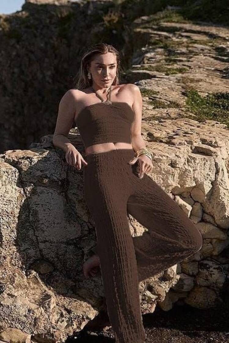Boho Casual Set With Palazzo Pants