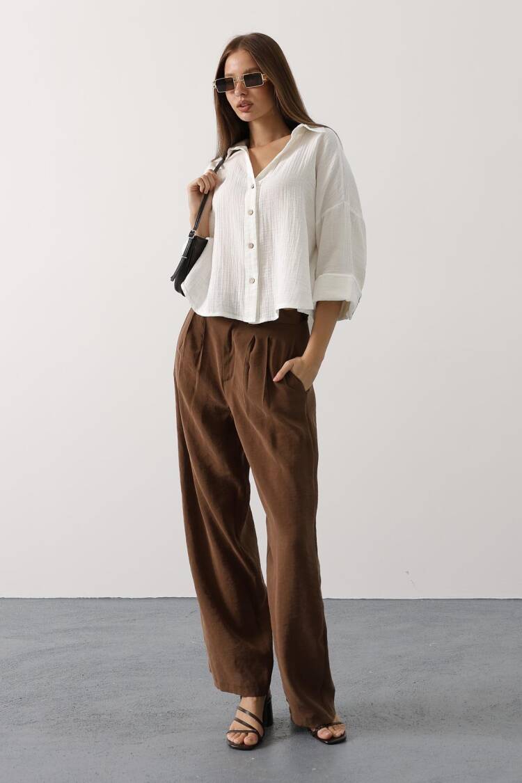 White Casual Elegant Boho Shirt