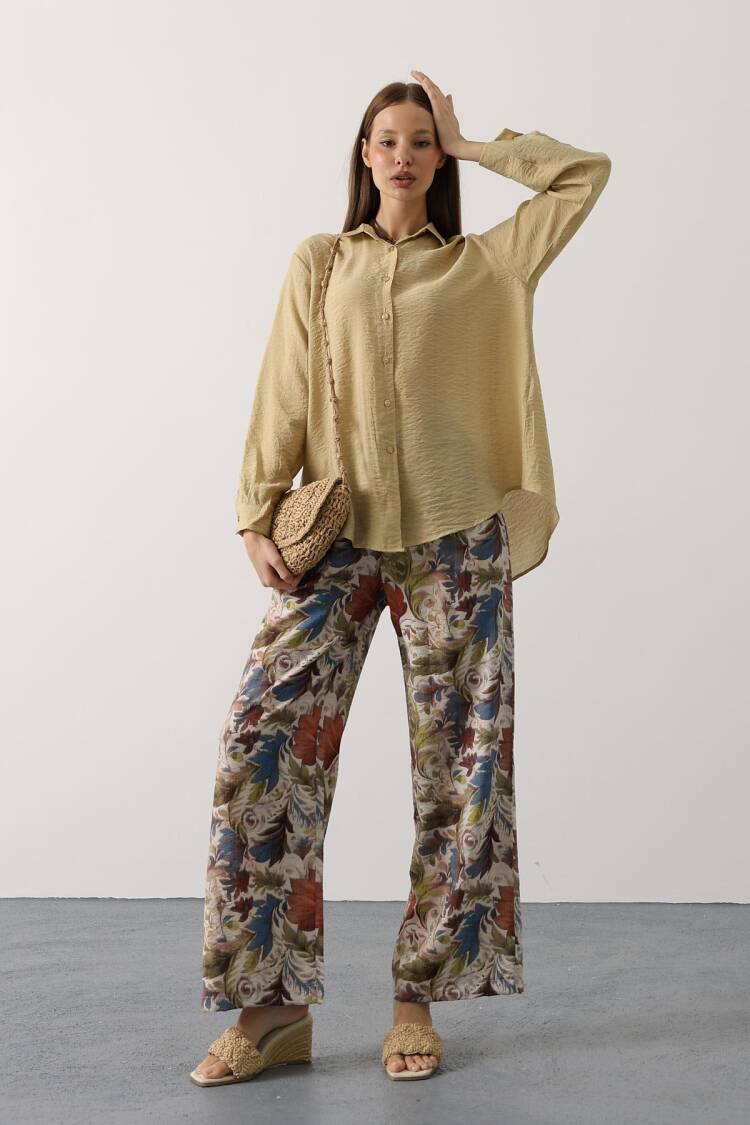 Beige Floral Casual Boho Elegant Set