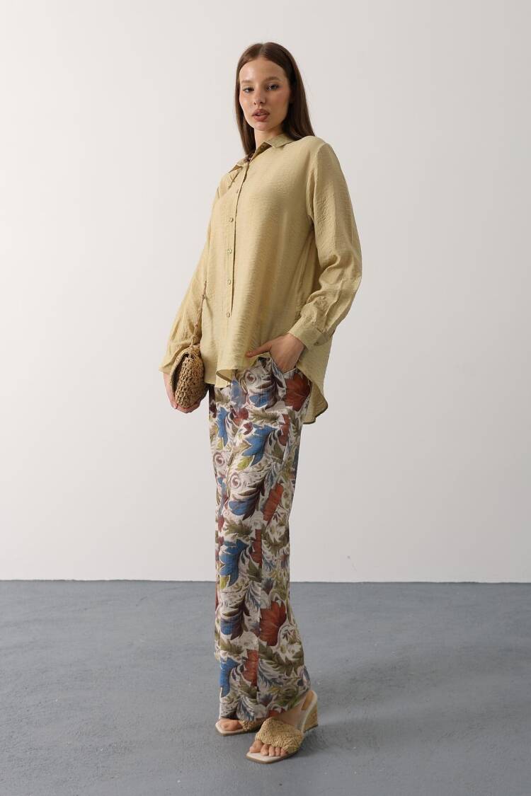 Beige Floral Casual Boho Elegant Set