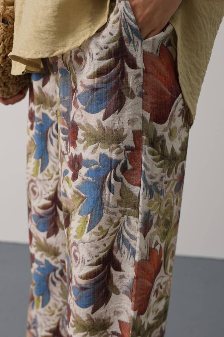 Beige Floral Casual Boho Elegant Set