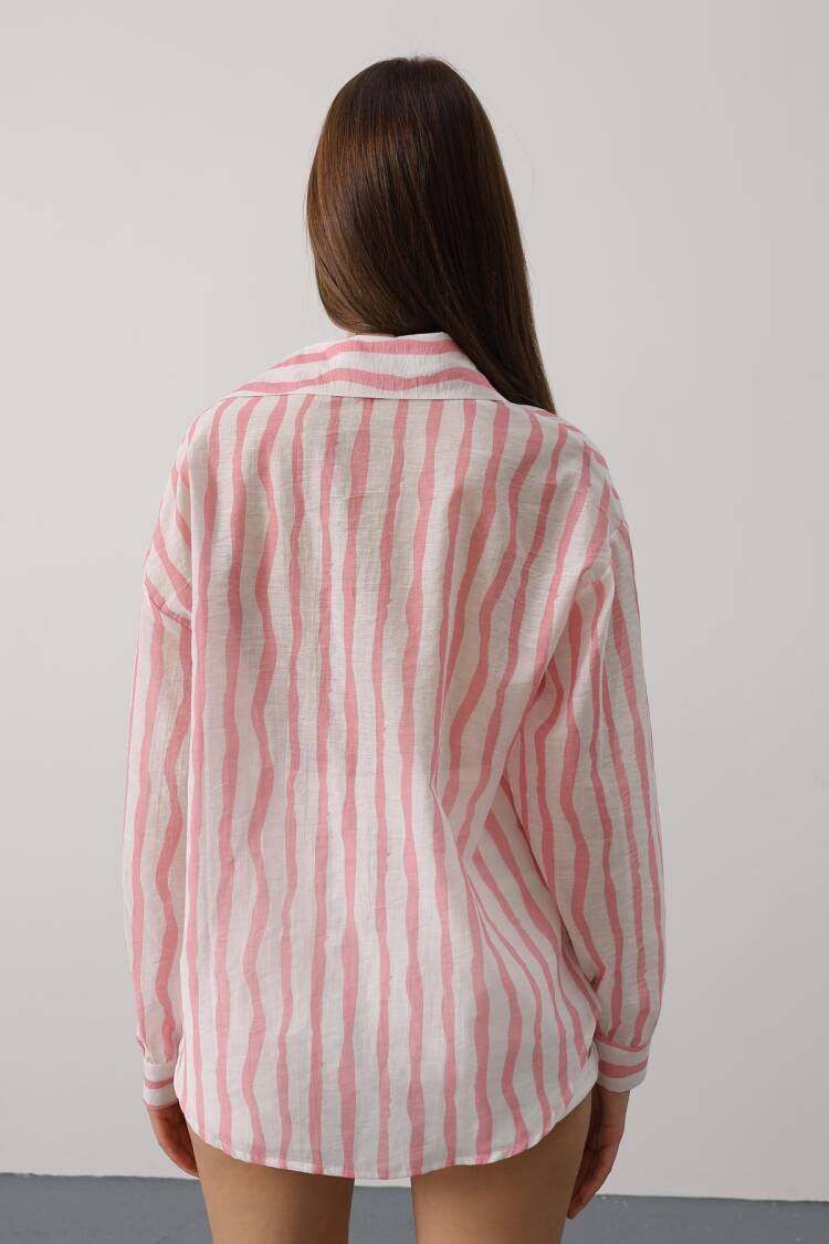 Striped Casual Buttoned Long Sleeve Shirt