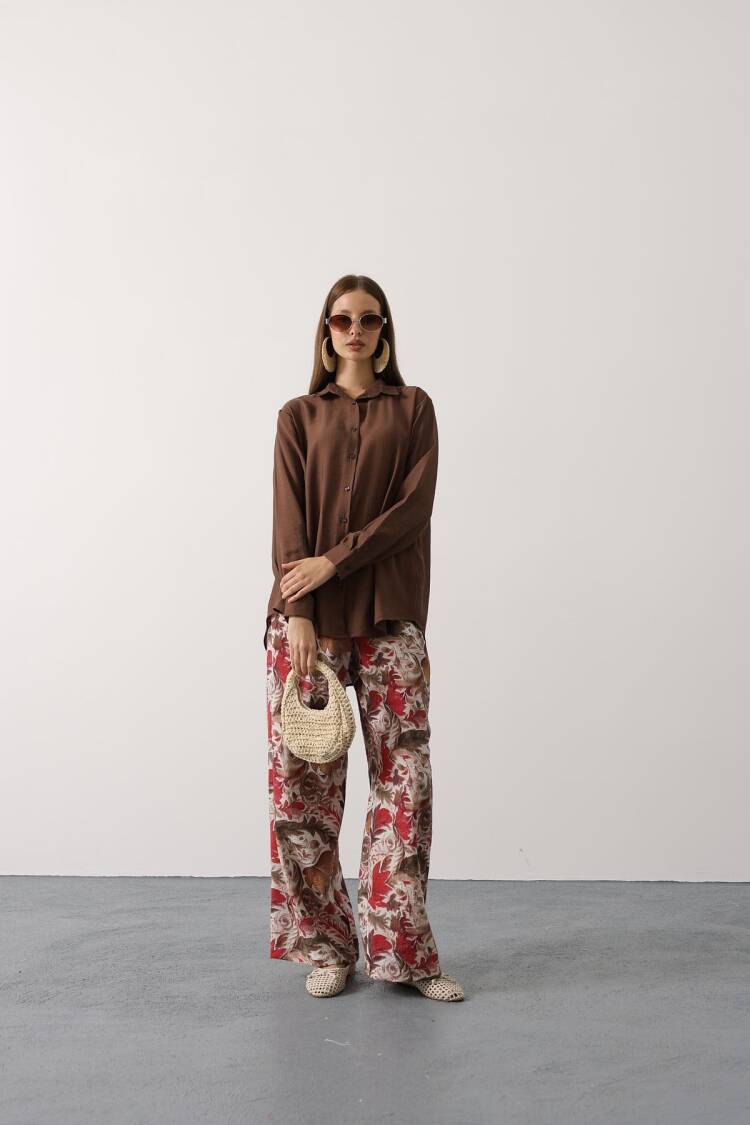 Brown Boho Casual Elegant Set
