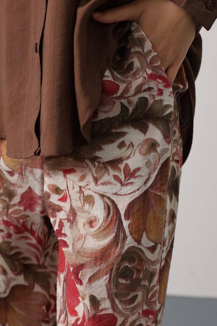 Brown Boho Casual Elegant Set