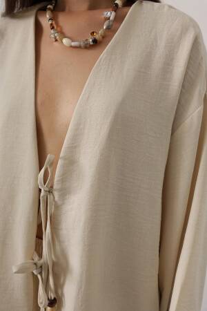 Beige Elegant Boho Palazzo Set
