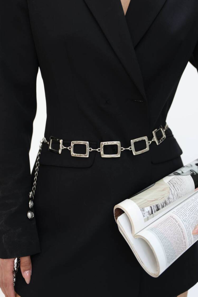 Square Design Chain Shirt Jacket Dress Pants Belt