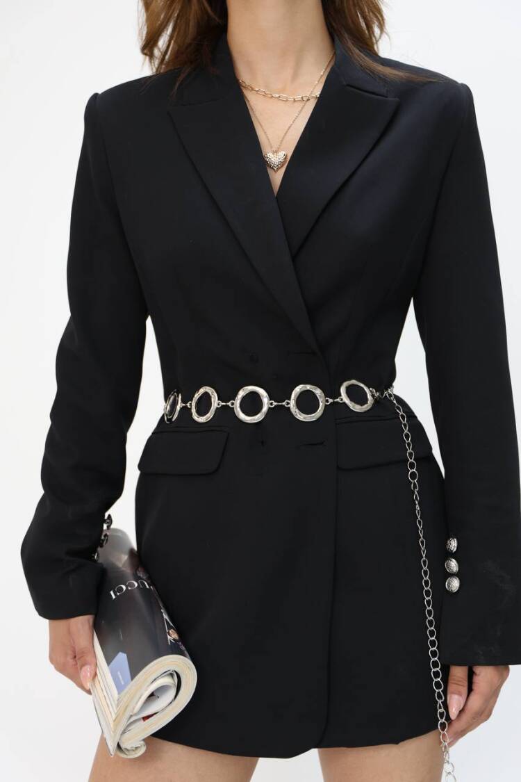 Round Design Chain Shirt Jacket Dress Pants Belt