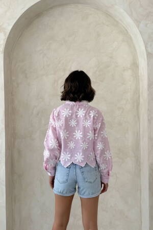 Pink Boho Floral Buttoned Shirt