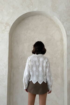 White Floral Casual Elegant Boho Shirt