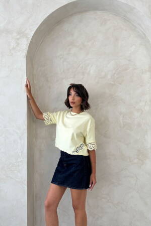 Beige Casual Elegant Tshirt Half Sleeve Regular Fit