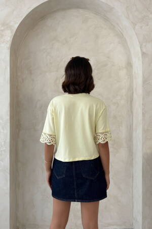 Beige Casual Elegant Tshirt Half Sleeve Regular Fit