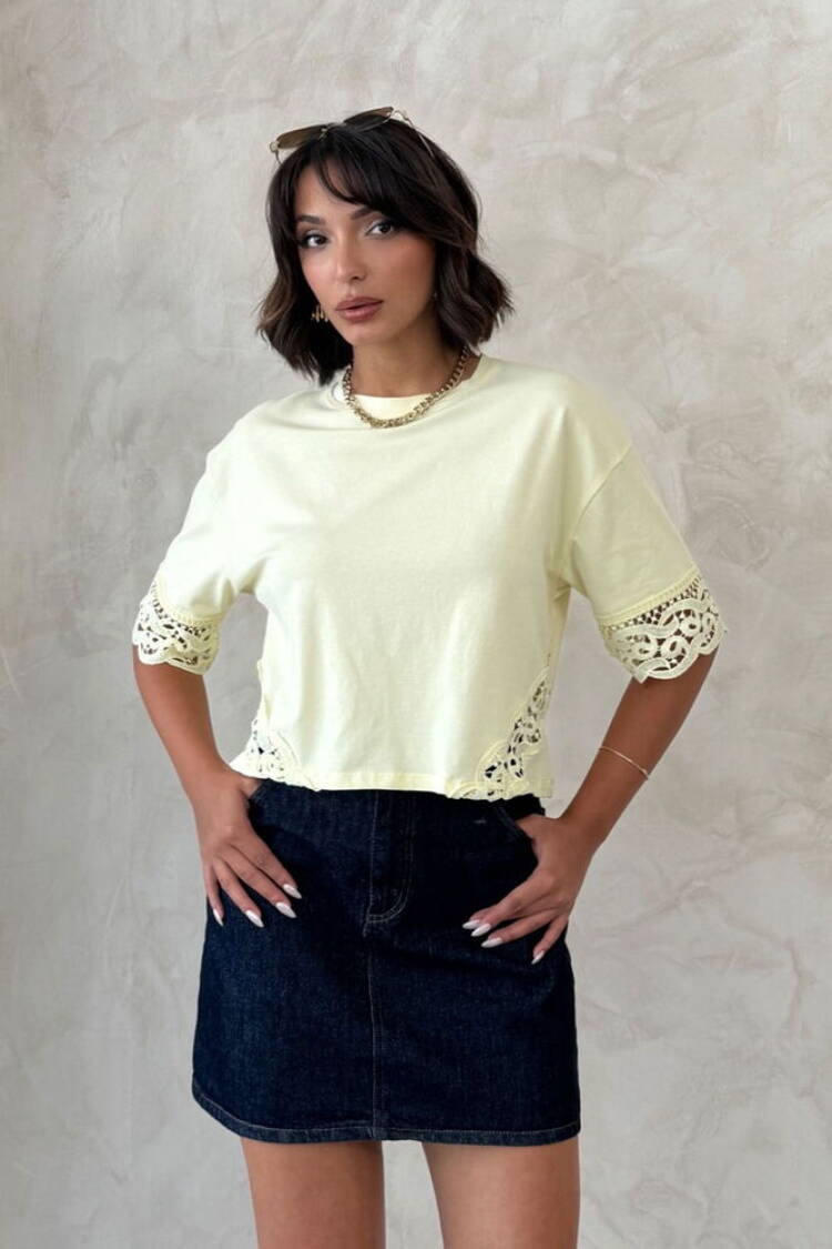Beige Casual Elegant Tshirt Half Sleeve Regular Fit