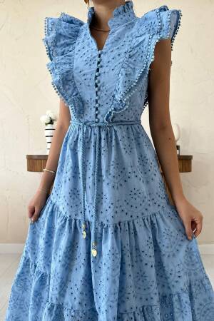 A-Line Ruffle Sleeve Dress