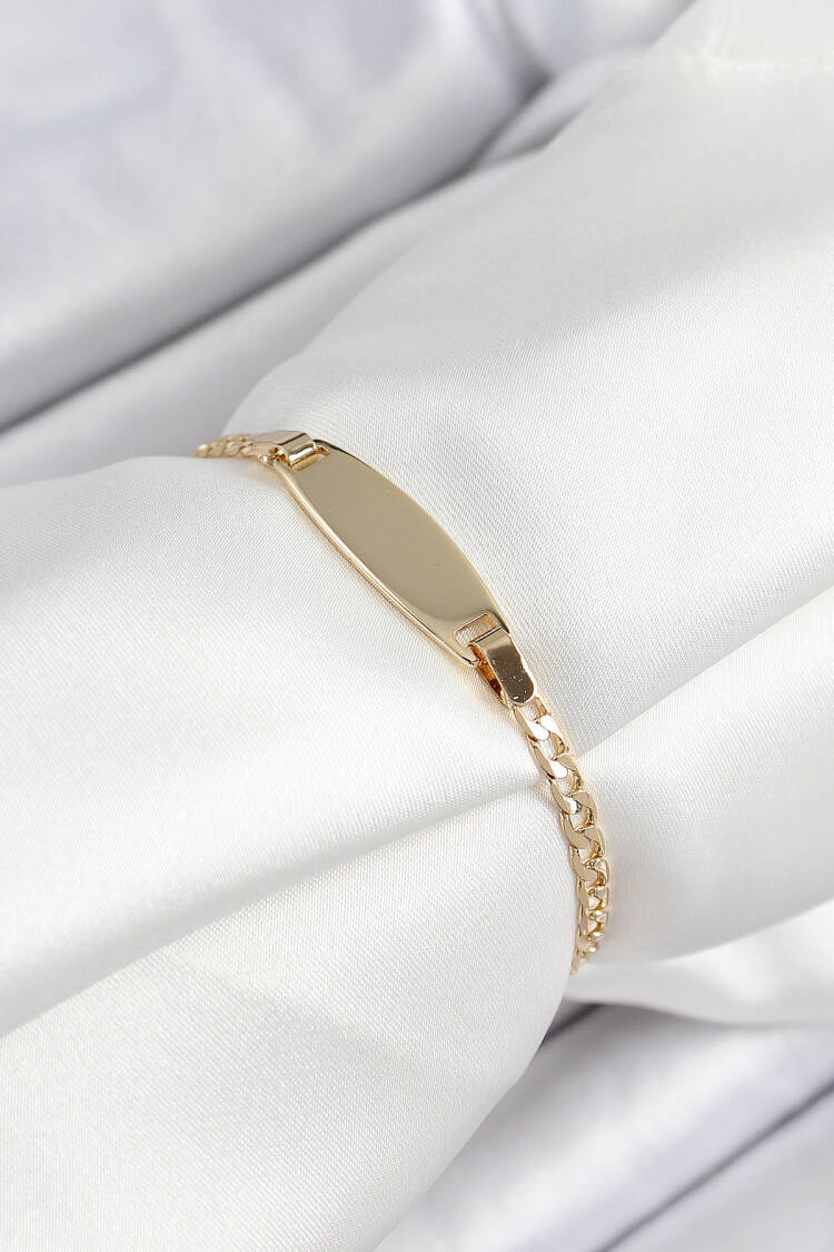 Brass Oval Model Gold Color Xuping Baby Badge - Brand: Ebijuteri - Women & Kids, Baby Clothes Wholesale - Globality Store
