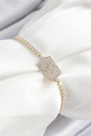 Brass Zircon Stone Pole Star Model Gold Color Elevator Women Bracelet - Brand: Ebijuteri - Women & Kids, Baby Clothes Wholesale - Globality Store