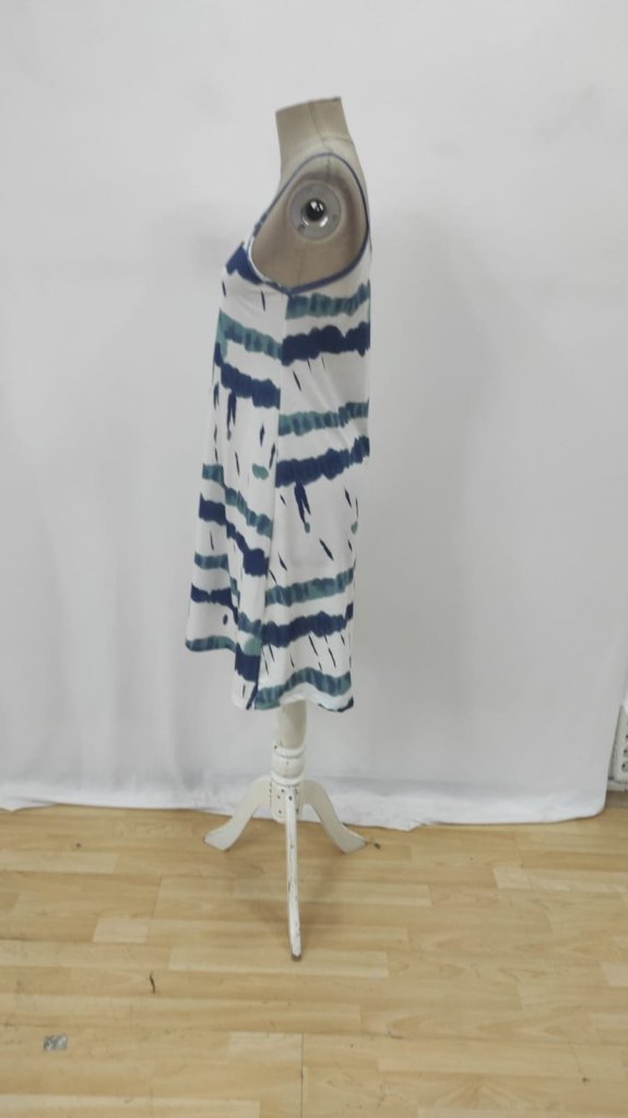 Tie Dye V-Neck Knee Length Slip Dress