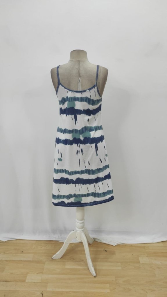 Tie Dye V-Neck Knee Length Slip Dress