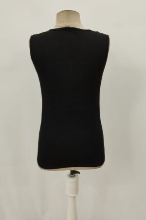 Black Fitted V-Neck Sleeveless Blouse With Cap Sleeve - Brand: Janes - Women & Kids, Baby Clothes Wholesale - Globality Store